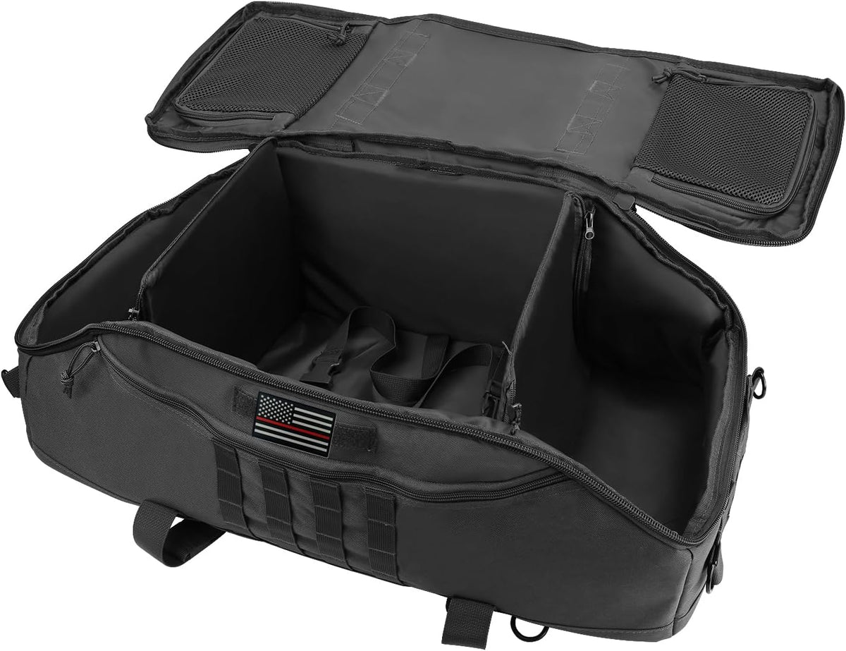 65L Large Duffle Bag, 3-in-1 Tactical Backpack MOLLE Pack for Sports, Gym, Outdoor, Black