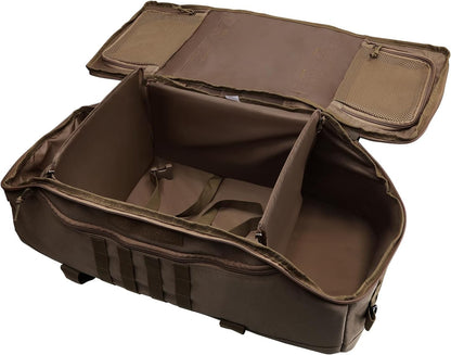 65L Large Duffle Bag, 3-in-1 Tactical Backpack MOLLE Pack for Sports, Gym, Outdoor, Black