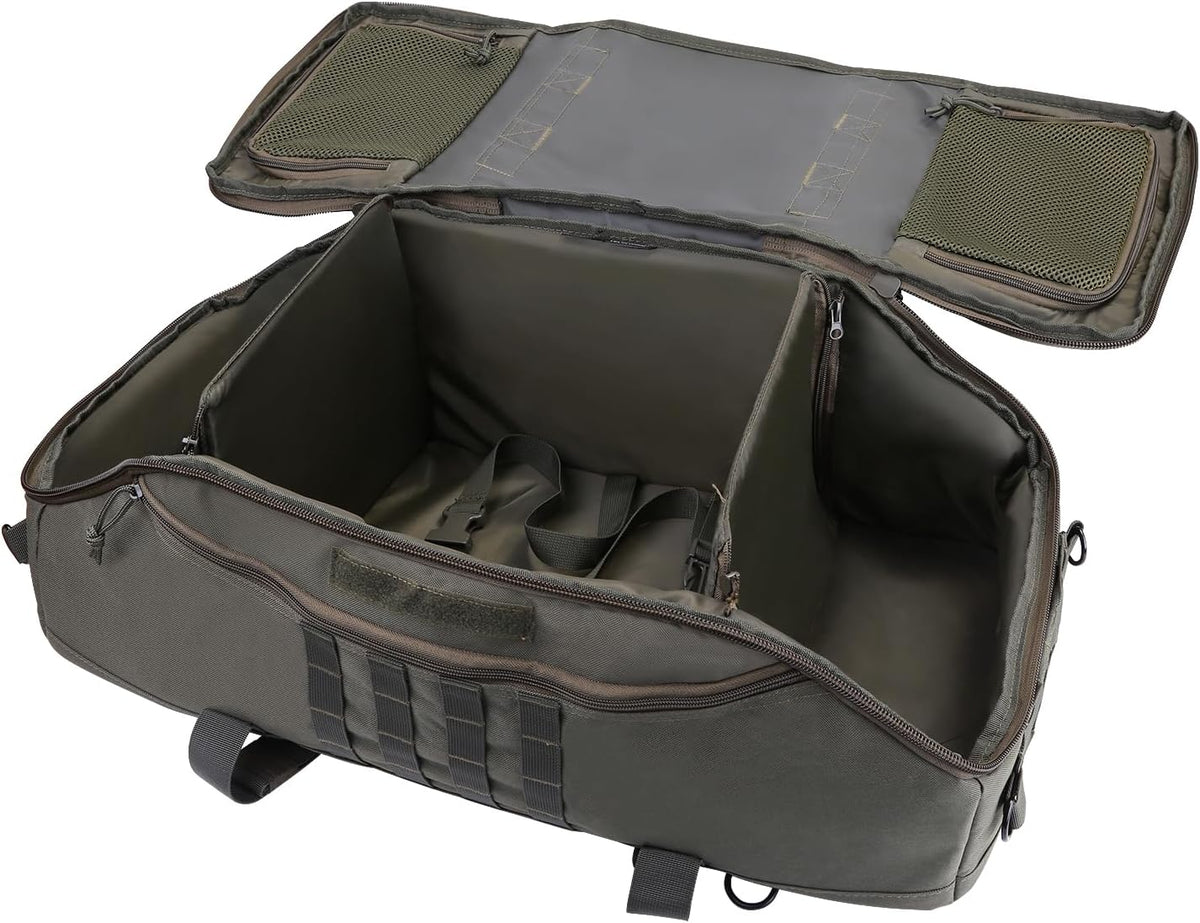 65L Large Duffle Bag, 3-in-1 Tactical Backpack MOLLE Pack for Sports, Gym, Outdoor, Black