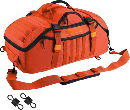 65L Large Duffle Bag, 3-in-1 Tactical Backpack MOLLE Pack for Sports, Gym, Outdoor, Black