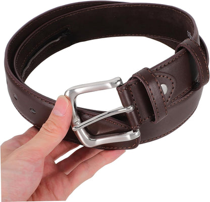 Hidden Money Belt for Men Travel Wallet Concealed Zipper Pocket Brown Waist Belt for Secure Storage of Cash and Valuables