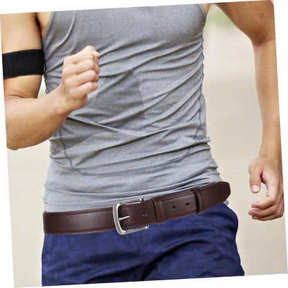 Hidden Money Belt for Men Travel Wallet Concealed Zipper Pocket Brown Waist Belt for Secure Storage of Cash and Valuables