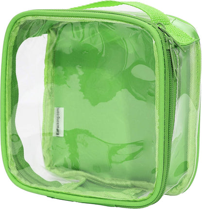 Clear TSA Approved 3-1-1 Travel Toiletry Bag for Carry On/Quart Size Transparent Liquids Pouch for Airport Security/Reusable See Through Vinyl & PVC Plastic Organizer Men Women (Gray)