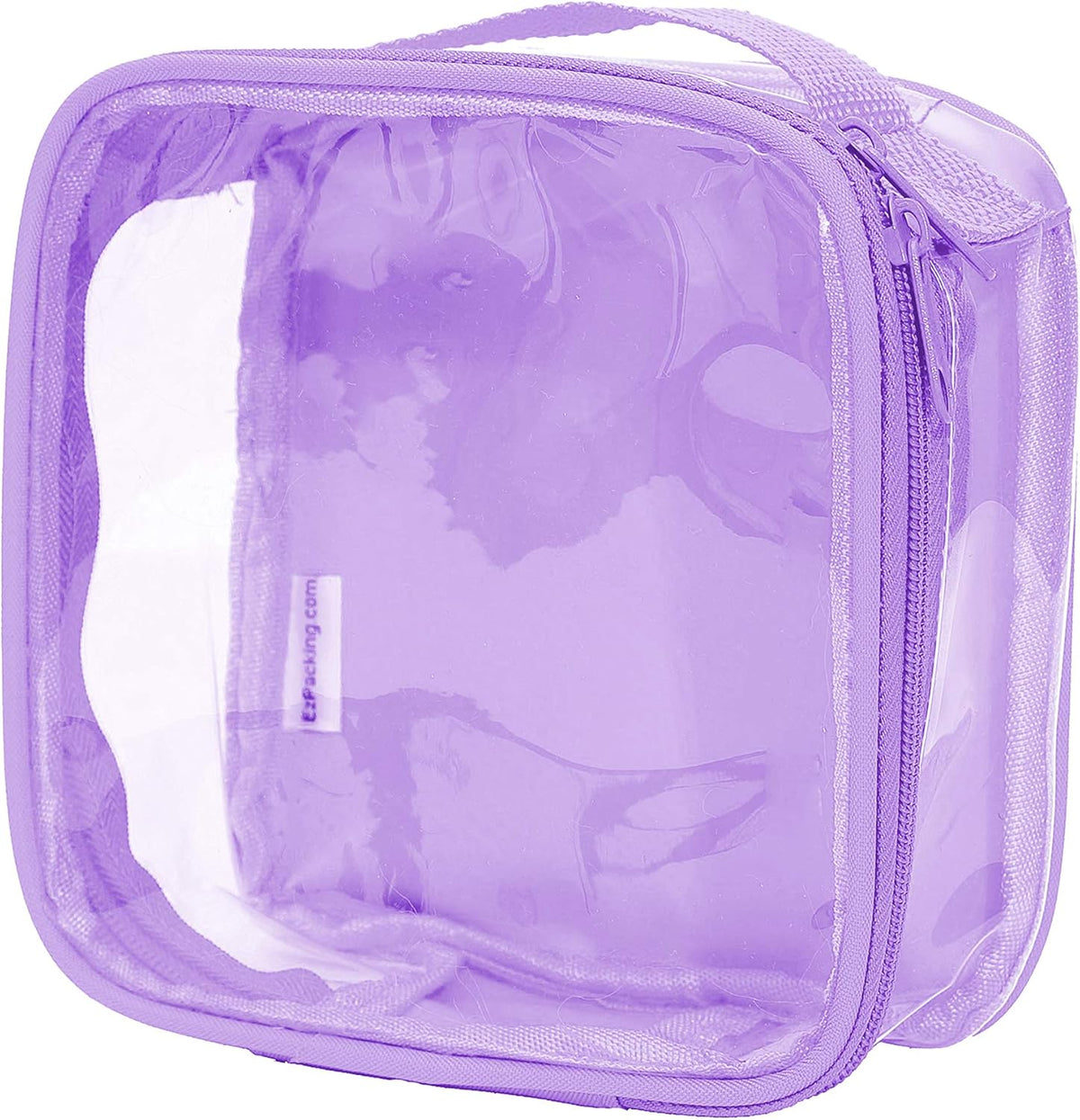 Clear TSA Approved 3-1-1 Travel Toiletry Bag for Carry On/Quart Size Transparent Liquids Pouch for Airport Security/Reusable See Through Vinyl & PVC Plastic Organizer Men Women (Gray)