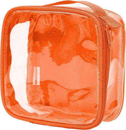 Clear TSA Approved 3-1-1 Travel Toiletry Bag for Carry On/Quart Size Transparent Liquids Pouch for Airport Security/Reusable See Through Vinyl & PVC Plastic Organizer Men Women (Gray)
