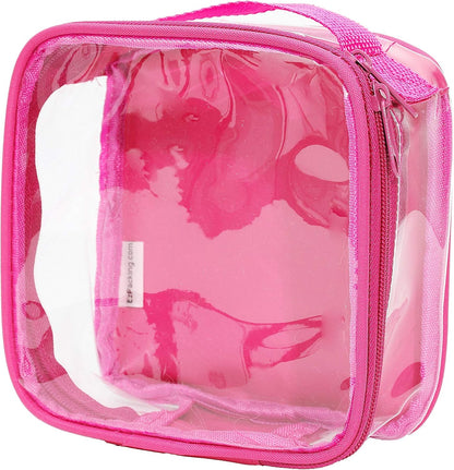 Clear TSA Approved 3-1-1 Travel Toiletry Bag for Carry On/Quart Size Transparent Liquids Pouch for Airport Security/Reusable See Through Vinyl & PVC Plastic Organizer Men Women (Gray)