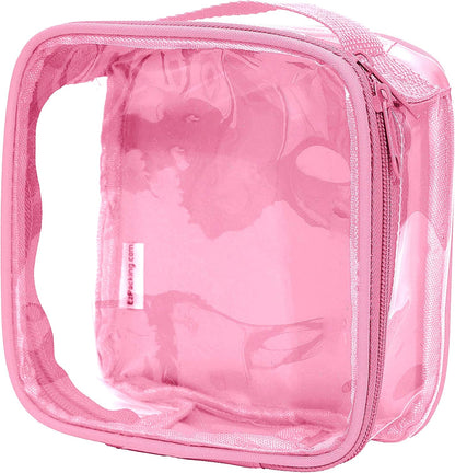 Clear TSA Approved 3-1-1 Travel Toiletry Bag for Carry On/Quart Size Transparent Liquids Pouch for Airport Security/Reusable See Through Vinyl & PVC Plastic Organizer Men Women (Gray)