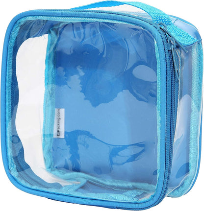 Clear TSA Approved 3-1-1 Travel Toiletry Bag for Carry On/Quart Size Transparent Liquids Pouch for Airport Security/Reusable See Through Vinyl & PVC Plastic Organizer Men Women (Gray)