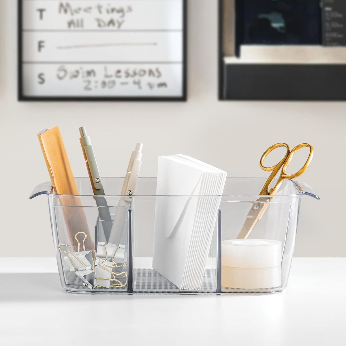 Makeup Organizer for Countertop, Set of 2, Clear | Storage for Cosmetics and Toiletries, Made in USA