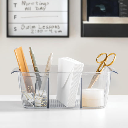 Makeup Organizer for Countertop, Set of 2, Clear | Storage for Cosmetics and Toiletries, Made in USA