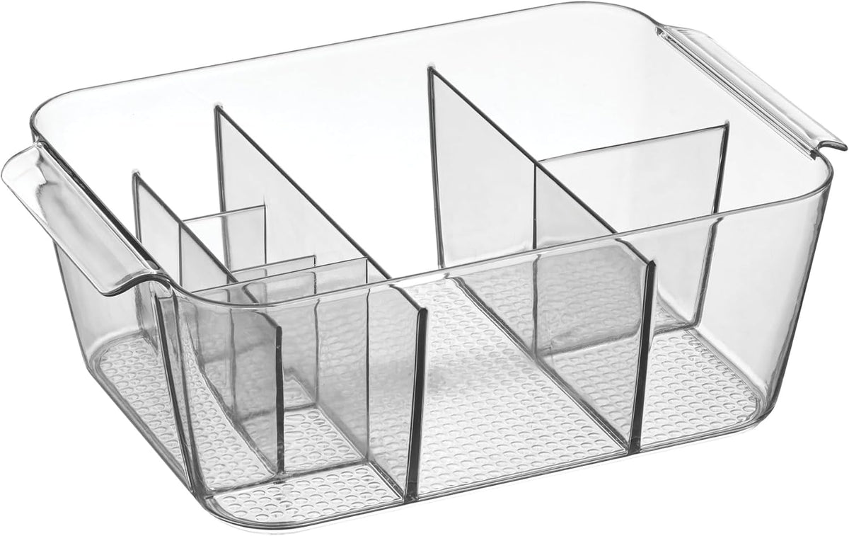 Makeup Organizer for Countertop, Set of 2, Clear | Storage for Cosmetics and Toiletries, Made in USA