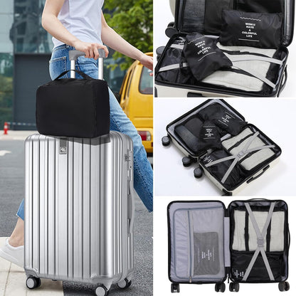 Packing Cubes for Travel Essentials, Suitcase Organizer Bags for Airplane Road Trip Camp - Black