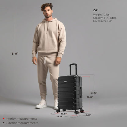TREND Luggage with Spinner Wheels | Durable Lightweight Hardshell Suitcase, Travel bag with Handle and Trolley, 20-Inch Carry On Small Luggage | Orange