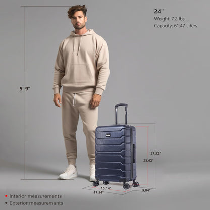 TREND Luggage with Spinner Wheels | Durable Lightweight Hardshell Suitcase, Travel bag with Handle and Trolley, 20-Inch Carry On Small Luggage | Orange