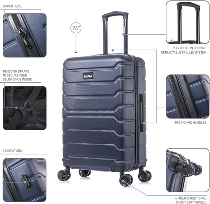 TREND Luggage with Spinner Wheels | Durable Lightweight Hardshell Suitcase, Travel bag with Handle and Trolley, 20-Inch Carry On Small Luggage | Orange