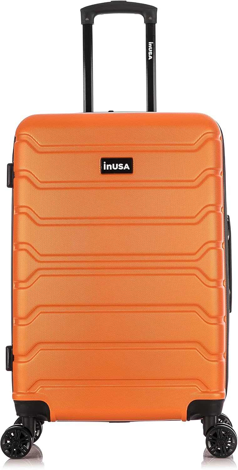 TREND Luggage with Spinner Wheels | Durable Lightweight Hardshell Suitcase, Travel bag with Handle and Trolley, 20-Inch Carry On Small Luggage | Orange