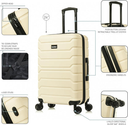 TREND Luggage with Spinner Wheels | Durable Lightweight Hardshell Suitcase, Travel bag with Handle and Trolley, 20-Inch Carry On Small Luggage | Orange