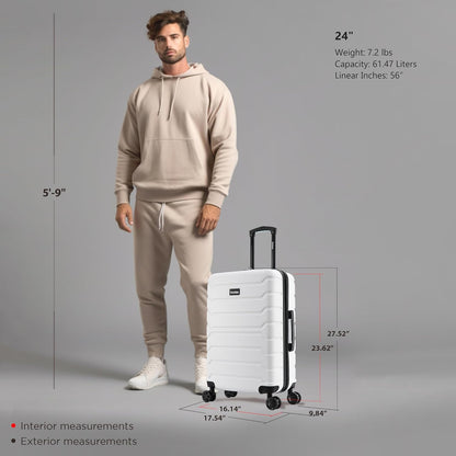 TREND Luggage with Spinner Wheels | Durable Lightweight Hardshell Suitcase, Travel bag with Handle and Trolley, 20-Inch Carry On Small Luggage | Orange