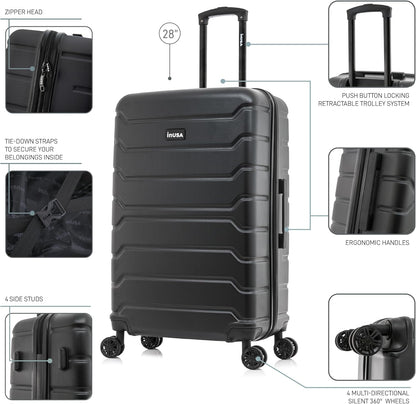 TREND Luggage with Spinner Wheels | Durable Lightweight Hardshell Suitcase, Travel bag with Handle and Trolley, 20-Inch Carry On Small Luggage | Orange