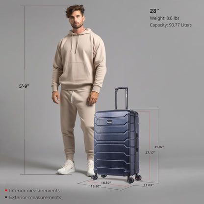 TREND Luggage with Spinner Wheels | Durable Lightweight Hardshell Suitcase, Travel bag with Handle and Trolley, 20-Inch Carry On Small Luggage | Orange
