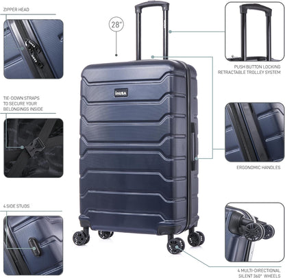 TREND Luggage with Spinner Wheels | Durable Lightweight Hardshell Suitcase, Travel bag with Handle and Trolley, 20-Inch Carry On Small Luggage | Orange