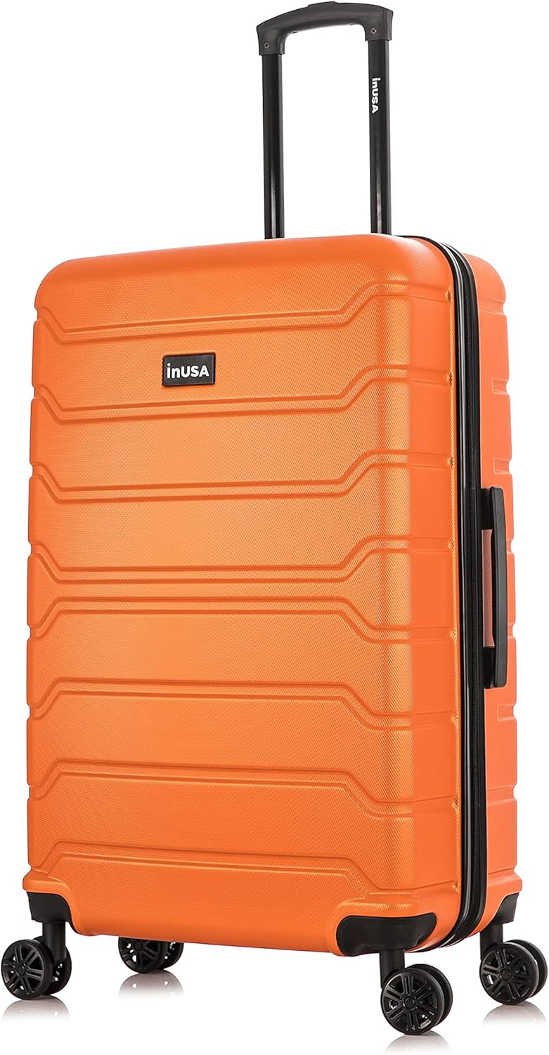 TREND Luggage with Spinner Wheels | Durable Lightweight Hardshell Suitcase, Travel bag with Handle and Trolley, 20-Inch Carry On Small Luggage | Orange