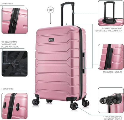 TREND Luggage with Spinner Wheels | Durable Lightweight Hardshell Suitcase, Travel bag with Handle and Trolley, 20-Inch Carry On Small Luggage | Orange