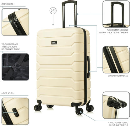 TREND Luggage with Spinner Wheels | Durable Lightweight Hardshell Suitcase, Travel bag with Handle and Trolley, 20-Inch Carry On Small Luggage | Orange