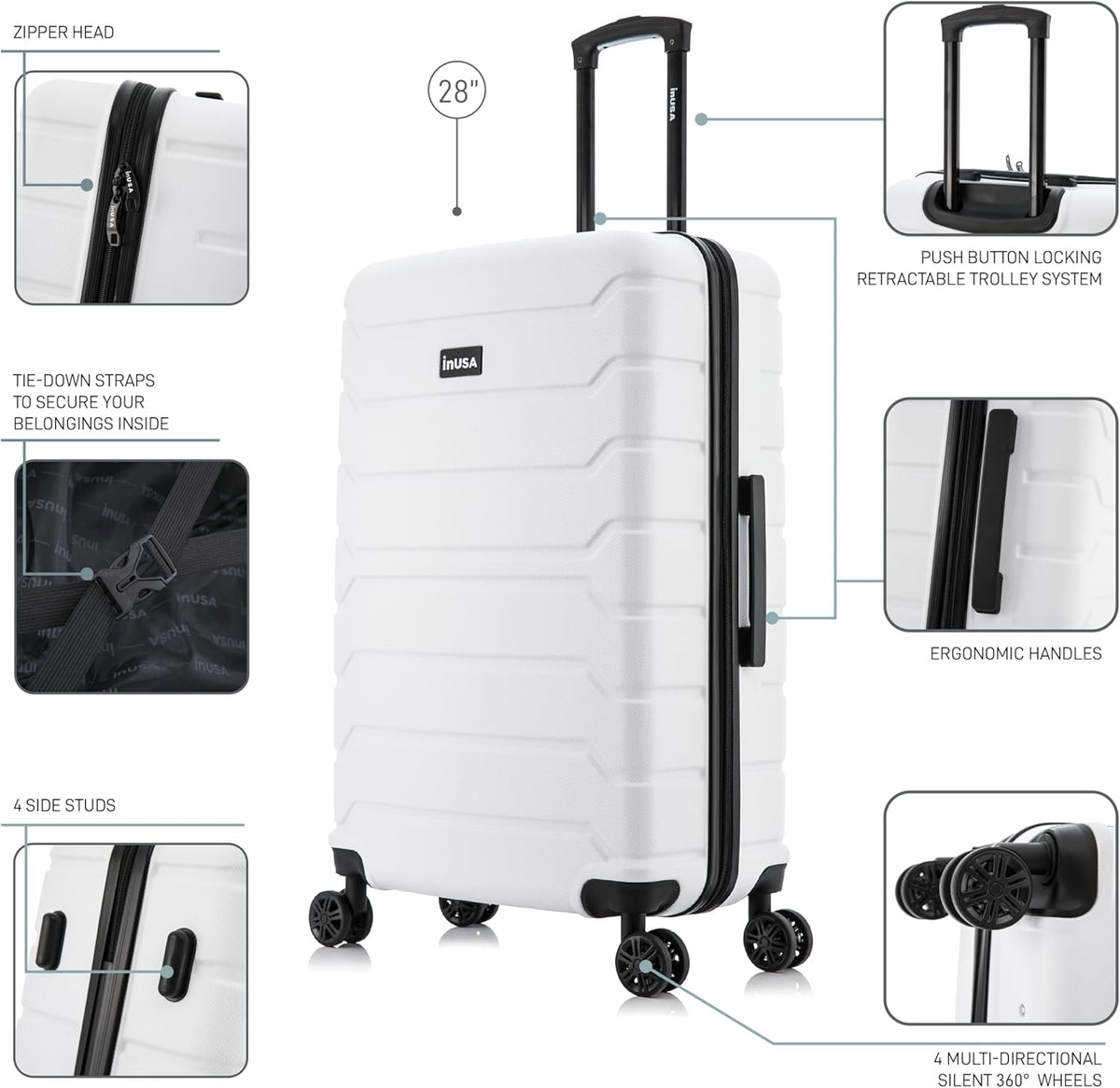 TREND Luggage with Spinner Wheels | Durable Lightweight Hardshell Suitcase, Travel bag with Handle and Trolley, 20-Inch Carry On Small Luggage | Orange