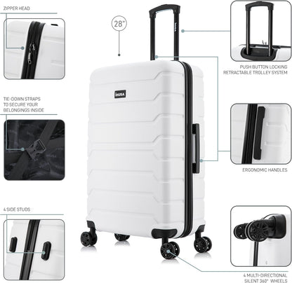 TREND Luggage with Spinner Wheels | Durable Lightweight Hardshell Suitcase, Travel bag with Handle and Trolley, 20-Inch Carry On Small Luggage | Orange