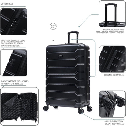 TREND Luggage with Spinner Wheels | Durable Lightweight Hardshell Suitcase, Travel bag with Handle and Trolley, 20-Inch Carry On Small Luggage | Orange