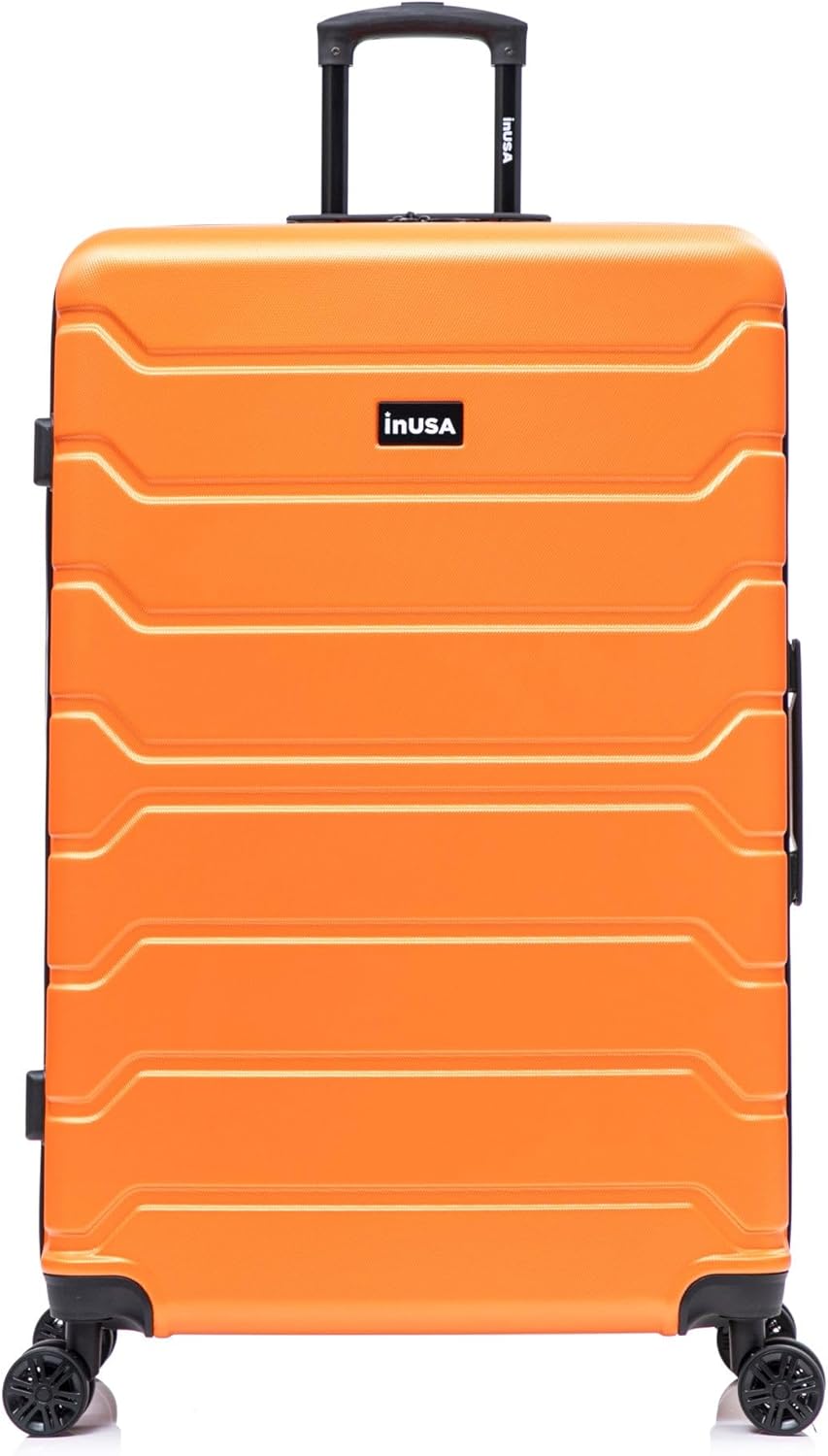 TREND Luggage with Spinner Wheels | Durable Lightweight Hardshell Suitcase, Travel bag with Handle and Trolley, 20-Inch Carry On Small Luggage | Orange