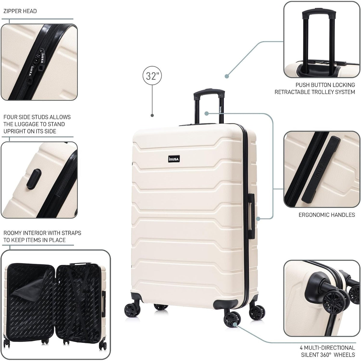 TREND Luggage with Spinner Wheels | Durable Lightweight Hardshell Suitcase, Travel bag with Handle and Trolley, 20-Inch Carry On Small Luggage | Orange