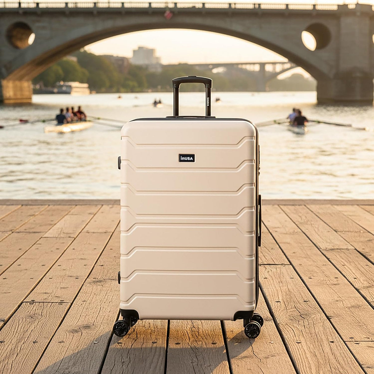 TREND Luggage with Spinner Wheels | Durable Lightweight Hardshell Suitcase, Travel bag with Handle and Trolley, 20-Inch Carry On Small Luggage | Orange