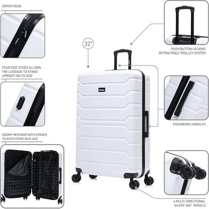 TREND Luggage with Spinner Wheels | Durable Lightweight Hardshell Suitcase, Travel bag with Handle and Trolley, 20-Inch Carry On Small Luggage | Orange