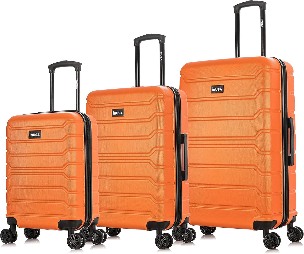 TREND Luggage with Spinner Wheels | Durable Lightweight Hardshell Suitcase, Travel bag with Handle and Trolley, 20-Inch Carry On Small Luggage | Orange