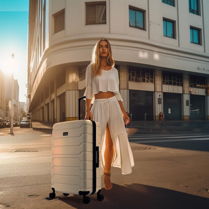 TREND Luggage with Spinner Wheels | Durable Lightweight Hardshell Suitcase, Travel bag with Handle and Trolley, 20-Inch Carry On Small Luggage | Orange