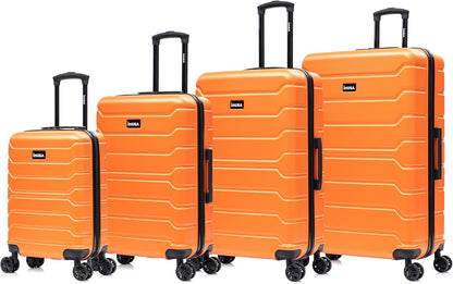 TREND Luggage with Spinner Wheels | Durable Lightweight Hardshell Suitcase, Travel bag with Handle and Trolley, 20-Inch Carry On Small Luggage | Orange