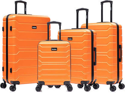 TREND Luggage with Spinner Wheels | Durable Lightweight Hardshell Suitcase, Travel bag with Handle and Trolley, 20-Inch Carry On Small Luggage | Orange