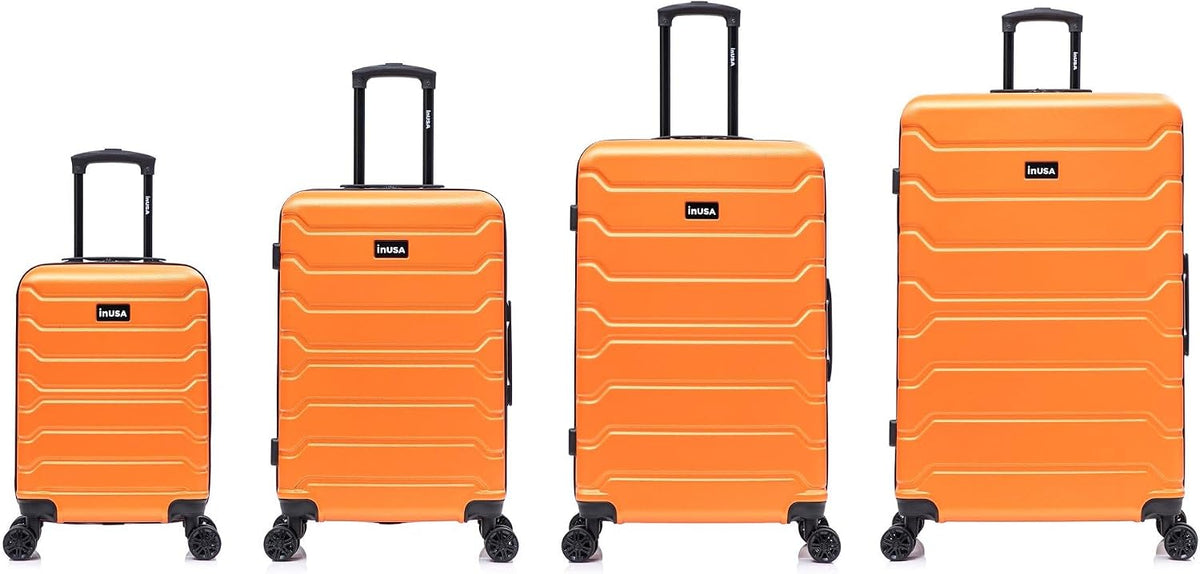 TREND Luggage with Spinner Wheels | Durable Lightweight Hardshell Suitcase, Travel bag with Handle and Trolley, 20-Inch Carry On Small Luggage | Orange