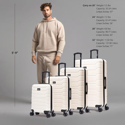 TREND Luggage with Spinner Wheels | Durable Lightweight Hardshell Suitcase, Travel bag with Handle and Trolley, 20-Inch Carry On Small Luggage | Orange