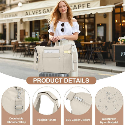 Small Travel Gym Duffel Bag for Women, Weekender Overnight Bag | Waterproof, Nylon, Personal Item Carry on Bags, for Airplanes, Hospital, Sports, Fitness, Dance, Mommy Tote
