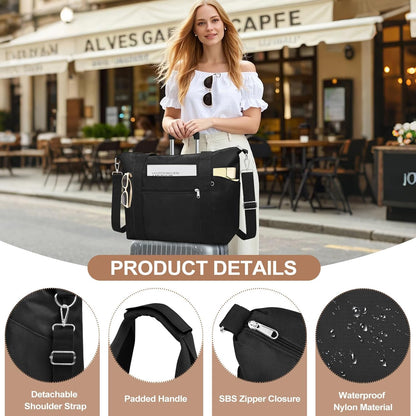 Small Travel Gym Duffel Bag for Women, Weekender Overnight Bag | Waterproof, Nylon, Personal Item Carry on Bags, for Airplanes, Hospital, Sports, Fitness, Dance, Mommy Tote