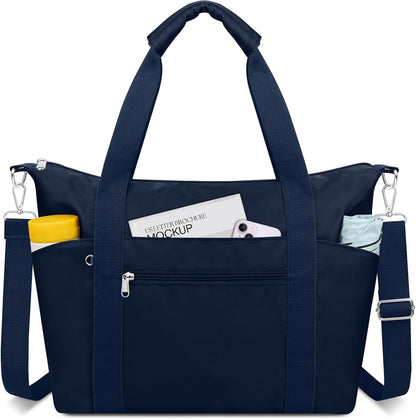 Small Travel Gym Duffel Bag for Women, Weekender Overnight Bag | Waterproof, Nylon, Personal Item Carry on Bags, for Airplanes, Hospital, Sports, Fitness, Dance, Mommy Tote