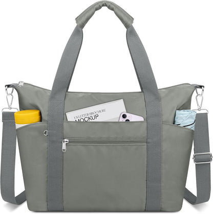 Small Travel Gym Duffel Bag for Women, Weekender Overnight Bag | Waterproof, Nylon, Personal Item Carry on Bags, for Airplanes, Hospital, Sports, Fitness, Dance, Mommy Tote
