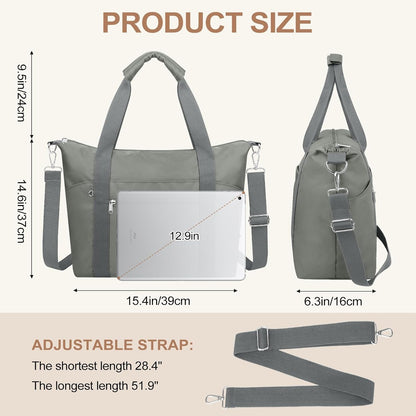 Small Travel Gym Duffel Bag for Women, Weekender Overnight Bag | Waterproof, Nylon, Personal Item Carry on Bags, for Airplanes, Hospital, Sports, Fitness, Dance, Mommy Tote