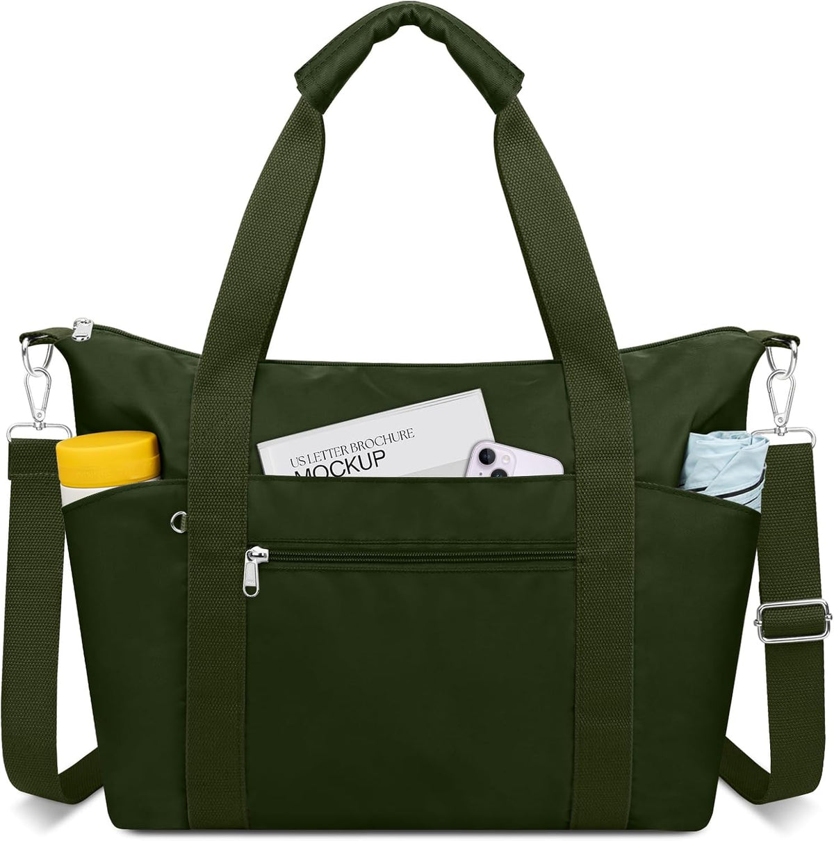 Small Travel Gym Duffel Bag for Women, Weekender Overnight Bag | Waterproof, Nylon, Personal Item Carry on Bags, for Airplanes, Hospital, Sports, Fitness, Dance, Mommy Tote