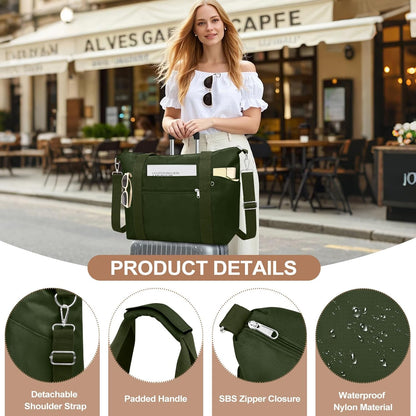 Small Travel Gym Duffel Bag for Women, Weekender Overnight Bag | Waterproof, Nylon, Personal Item Carry on Bags, for Airplanes, Hospital, Sports, Fitness, Dance, Mommy Tote