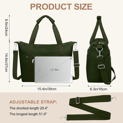 Small Travel Gym Duffel Bag for Women, Weekender Overnight Bag | Waterproof, Nylon, Personal Item Carry on Bags, for Airplanes, Hospital, Sports, Fitness, Dance, Mommy Tote