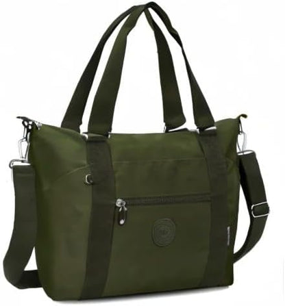 Small Travel Gym Duffel Bag for Women, Weekender Overnight Bag | Waterproof, Nylon, Personal Item Carry on Bags, for Airplanes, Hospital, Sports, Fitness, Dance, Mommy Tote